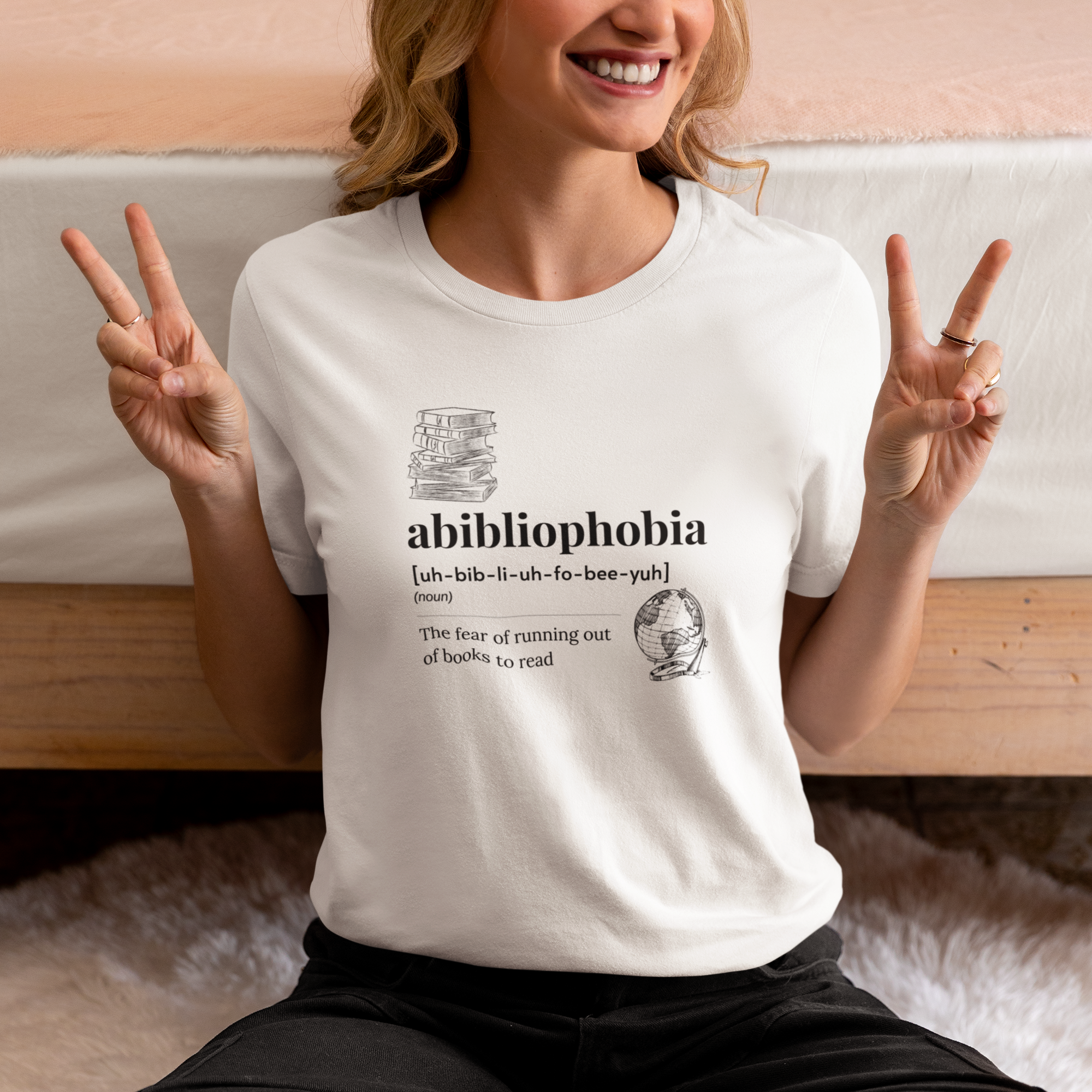 Abibliophobia Definition - T-Shirt hell