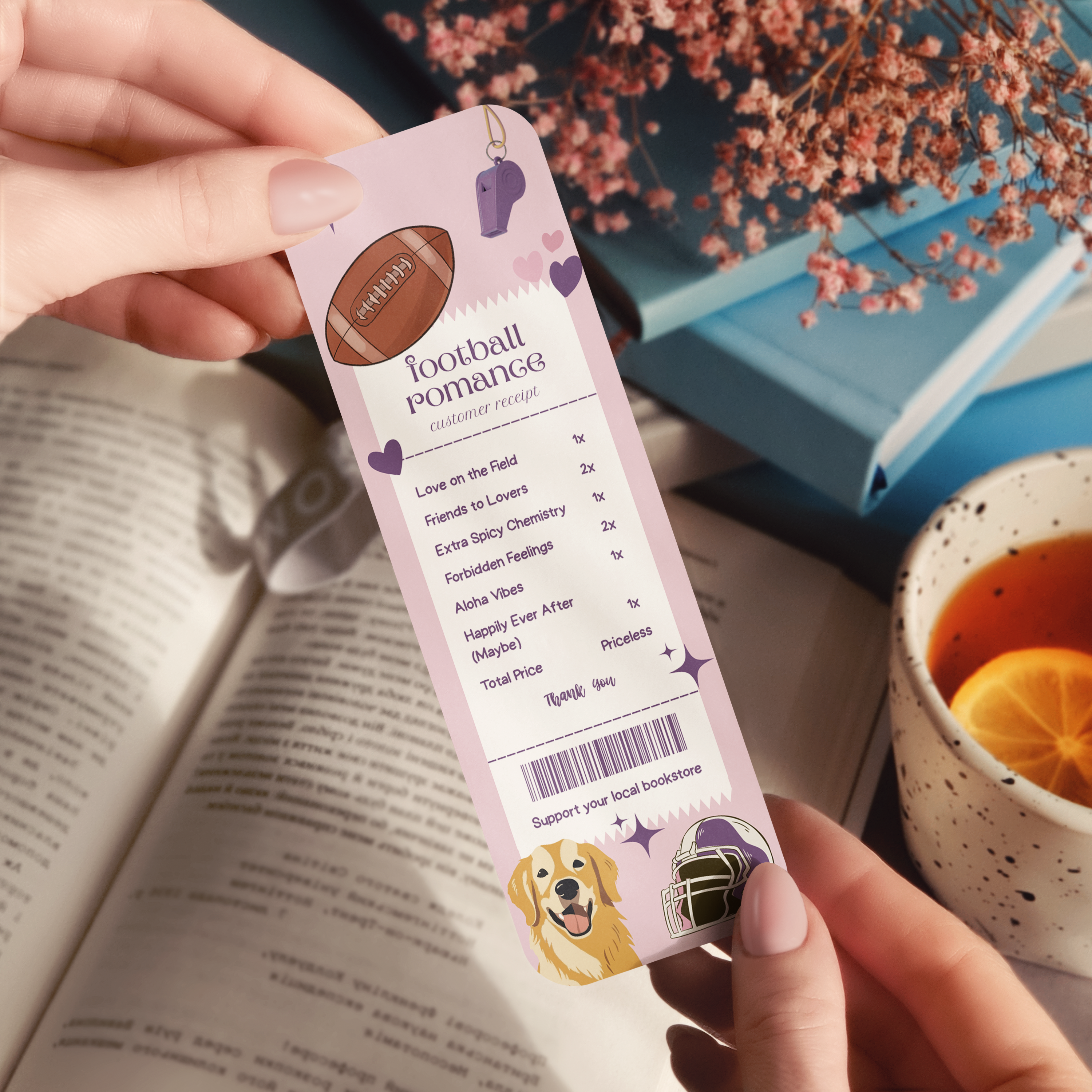 Lesezeichen-Set „Football Romance Edition“ – für Bookies & Honolulu Hornets Fans