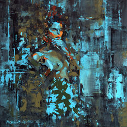 A Girl in Stained Glass Window