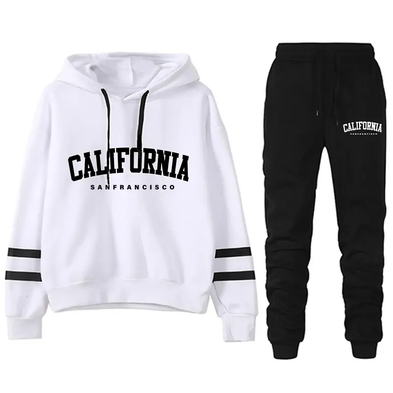 Thumbnail: Hoodies Fashion Women's Sweatshirts Stripe Outdoors 2025 Sports Suit Jogging Cas