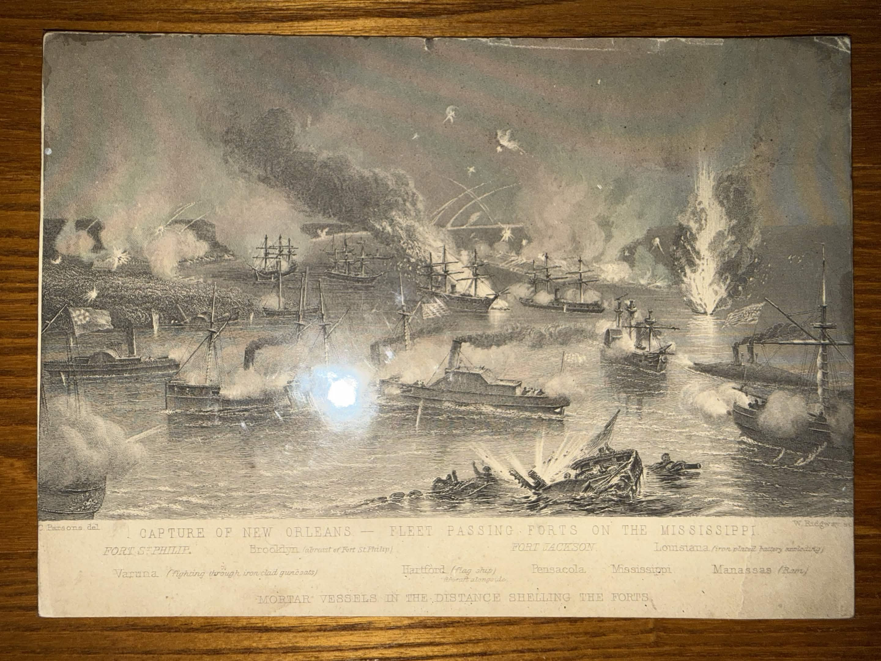 Lithographie Civil War New Orleans / Civil War New Orleans Lithograph