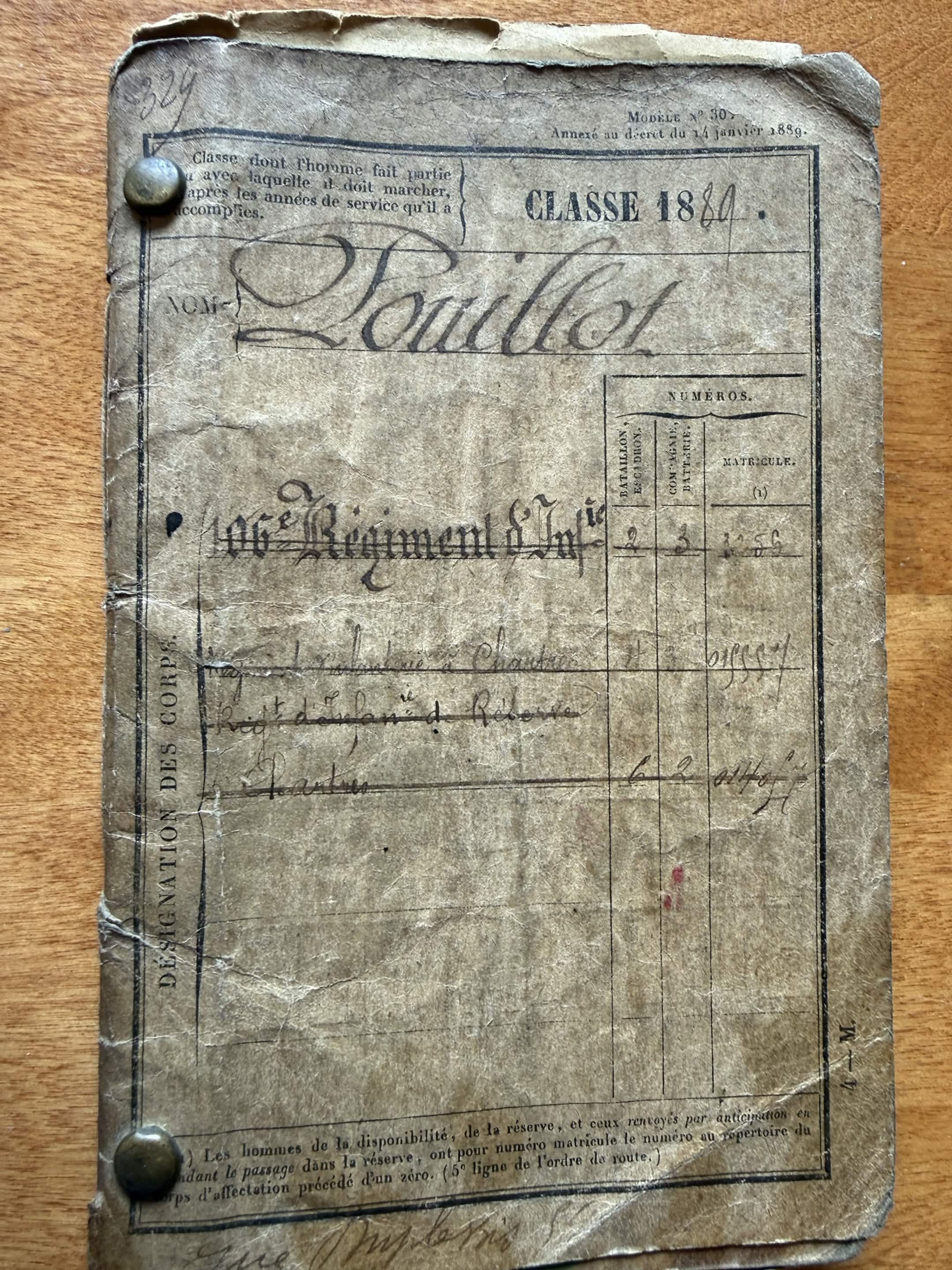 Archive/grouping WW1 Georges Poulliot / Georges Pouilliot WWI Archive grouping