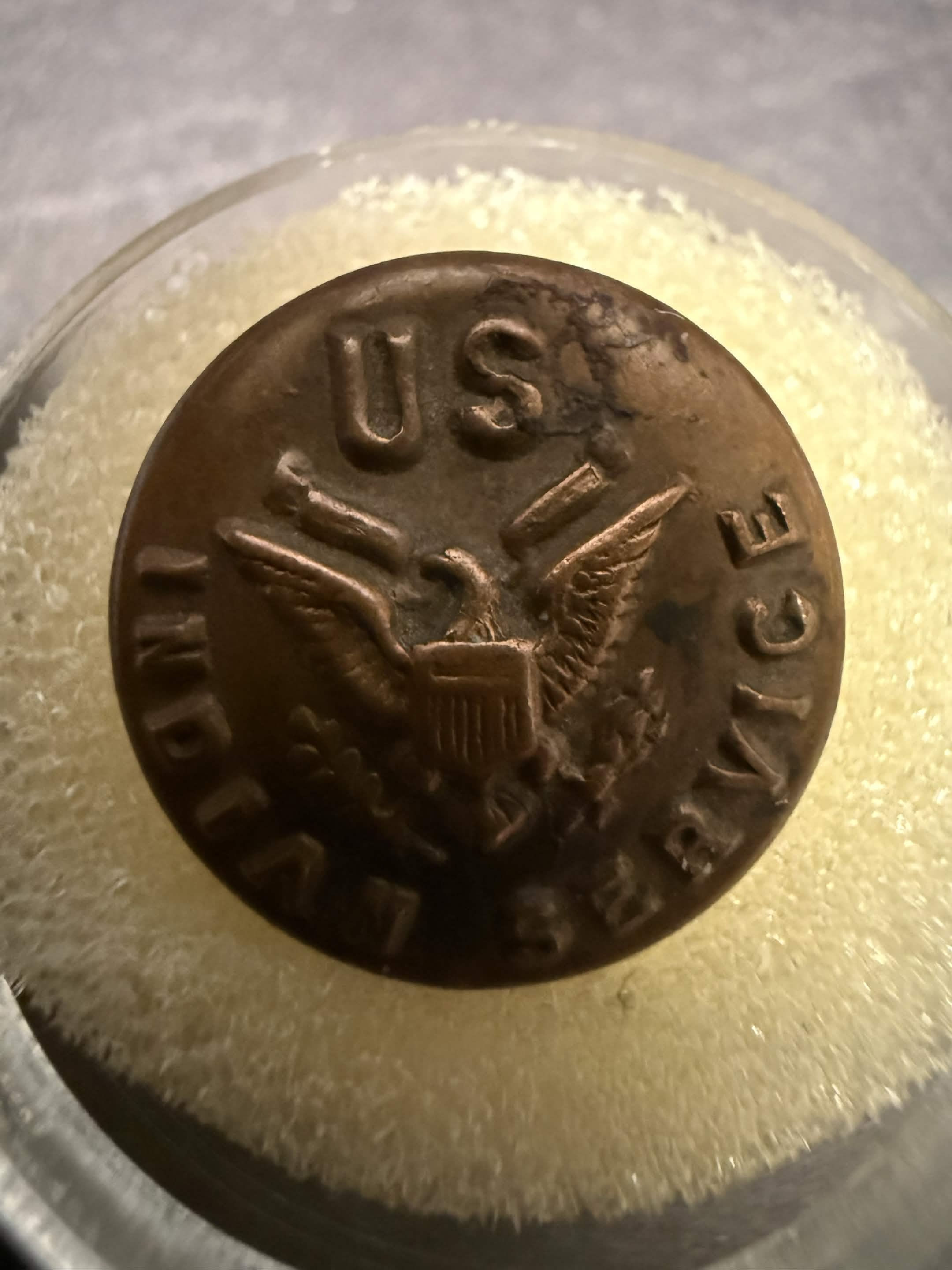 Bouton Indian Service américain / U.S. Indian Service Button end 1800's