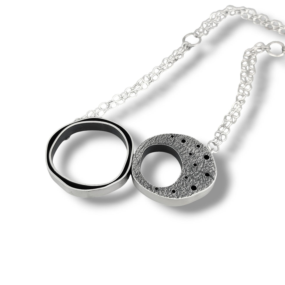 Double Organic Hollow Necklace