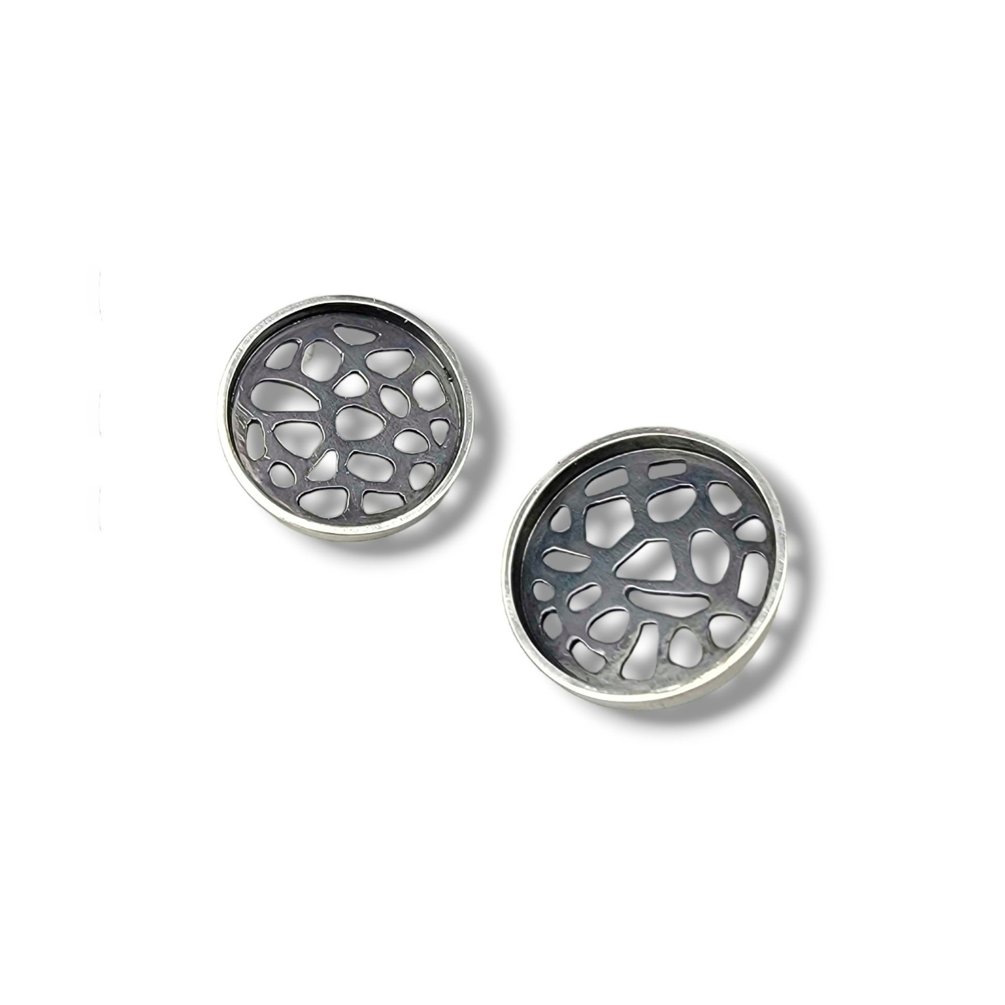 Round Pierced Disk Earrings