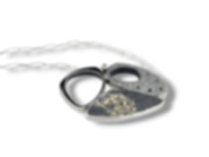 Triple Organic Hollow Pyrite Pendant with Topaz 