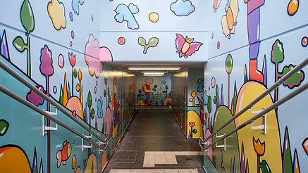 Emma Rytoft mural for Deutsche Bahn in Eppelborn