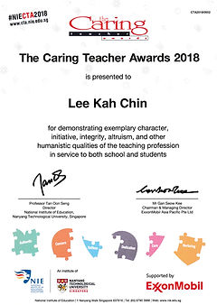 Mr John Lee - Caring Teacher Award