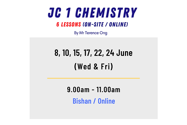 SG Physics (Chemistry and Maths) _ Holiday Revision Courses in June 2022 by Top-rated Ex-M