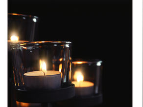 lit candles