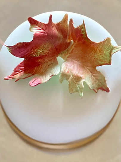 Christmas Autumn Maple Leaves Cake by Cakes by Rebecca Chipping Campden