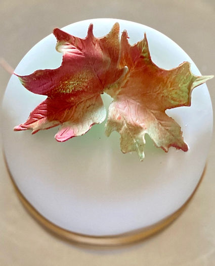 Christmas Autumn Maple Leaves Cake by Cakes by Rebecca Chipping Campden