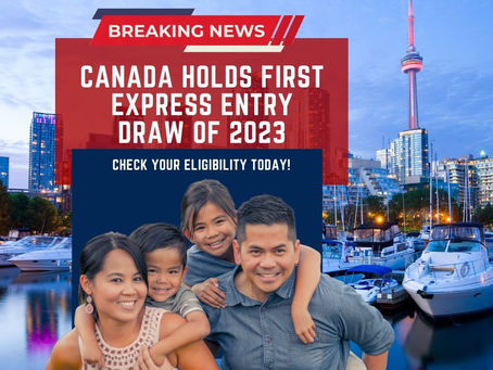 The First Express Entry draw of 2023 will be held in Canada.