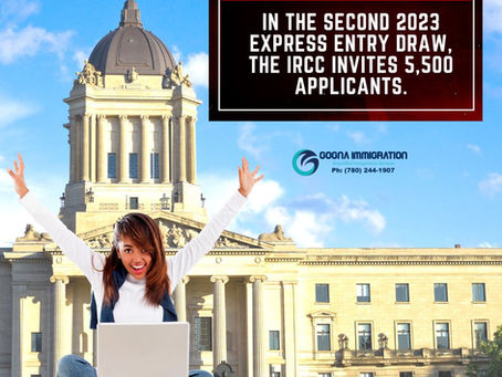 BREAKING: In the second 2023 Express Entry draw, the IRCC invites 5,500 applicants.
