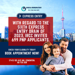 With regard to the sixth Express Entry draw of 2023, IRCC invites 699 PNP applicants.