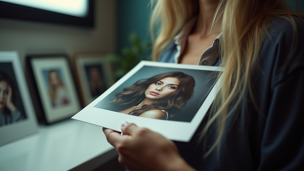 close-up view of a photo being printed from a photobooth