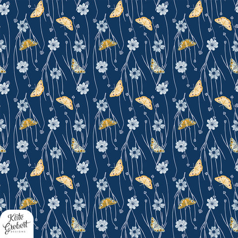 'Butterfly Dreams' Pattern Design, by Sydney-based illustrator Kate Grebert