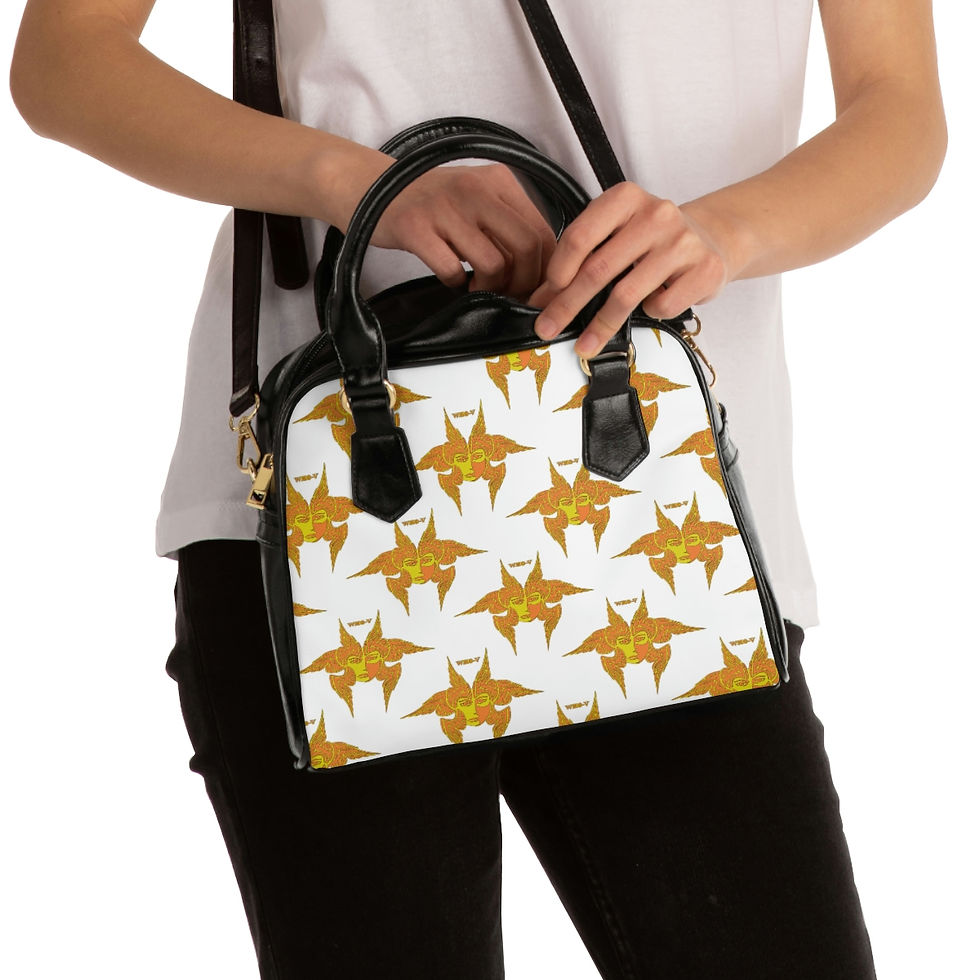 Thumbnail: Orange and Yellow Shoulder Handbag