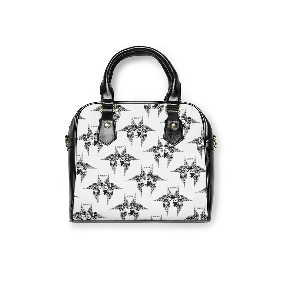 Thumbnail: Black and White Shoulder Handbag