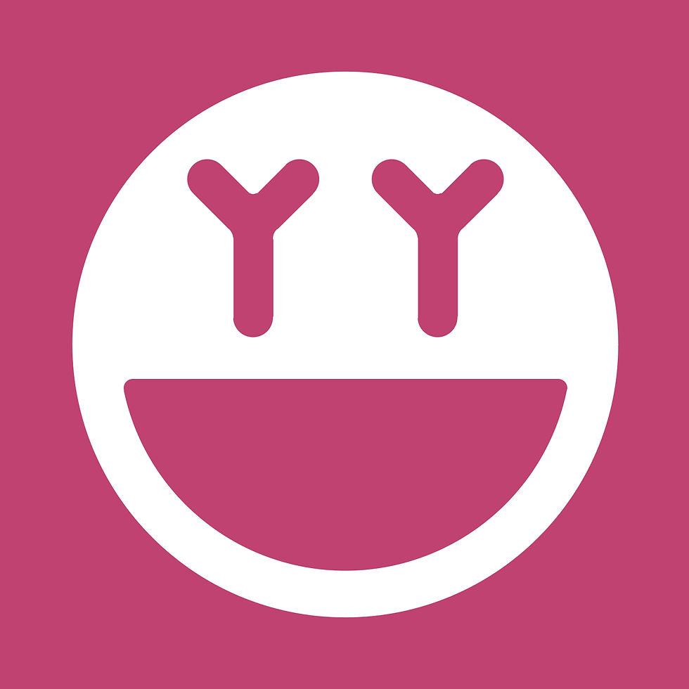 Yam Yest Design logo, a white smiley face with YY eyes