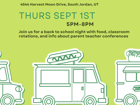A back-to-school night with food trucks & info for the year