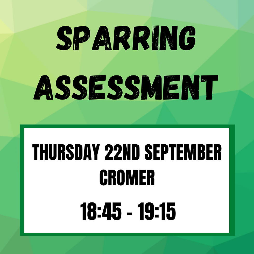 SPARRING ASSESSMENT - 6:45PM - 7:15PM - CROMERR (THURSDAY) GROUP 1 