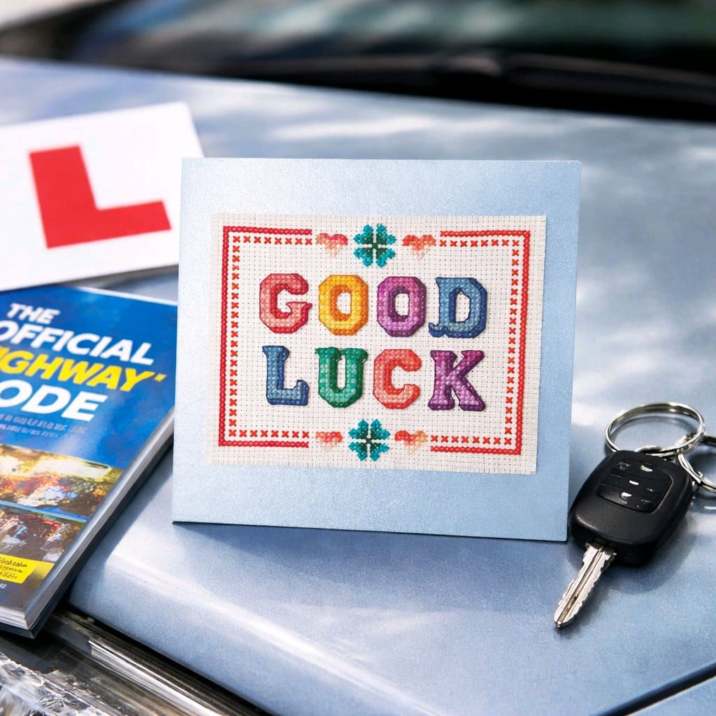 handcrafted good luck card