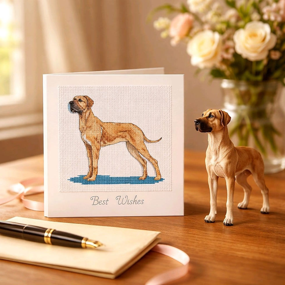 Thumbnail: handcrafted greeting card of great dane dog