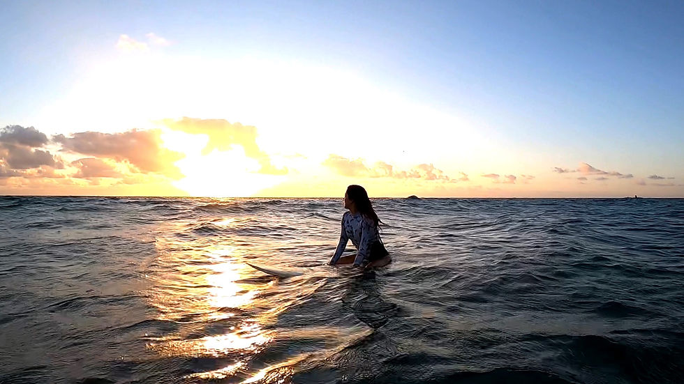sunset surf