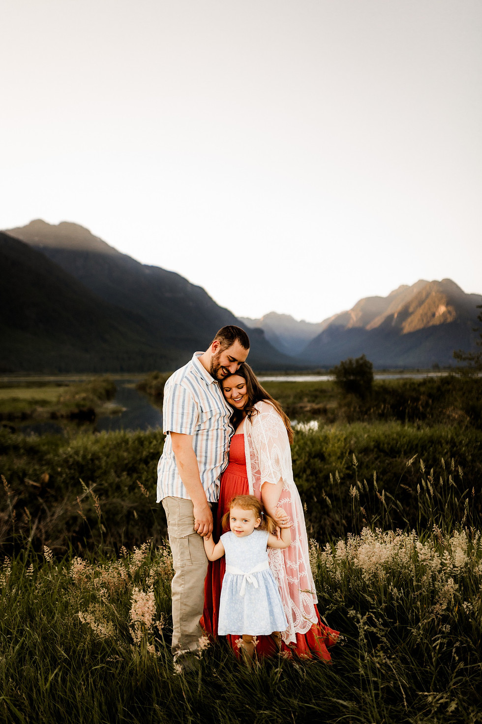 Family session at Pitt Lake BC