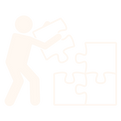 eine Mensch der puzzelt