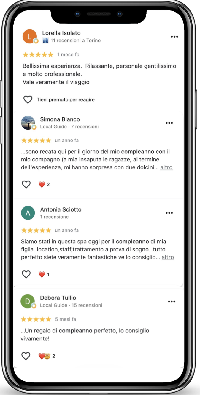 Recensioni 5 stelle del sito web ritualeperlei.it