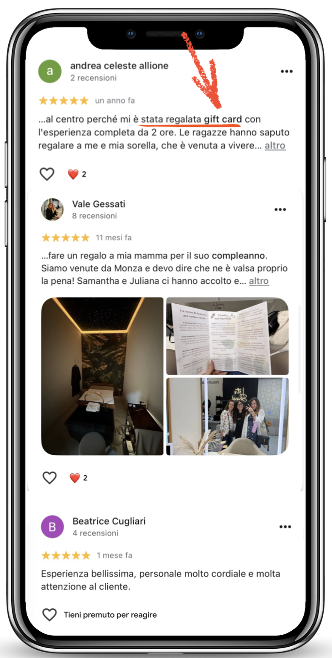 Recensione gift card head spa
