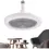 Miniatura: Ventilador De Techo E27 De 30 W Con Lámpara Y Control Remoto Color