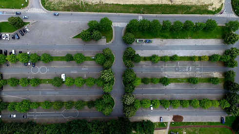Aerial Photo of a Parking
