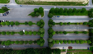 Aerial Photo of a Parking