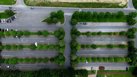 Aerial Photo of a Parking