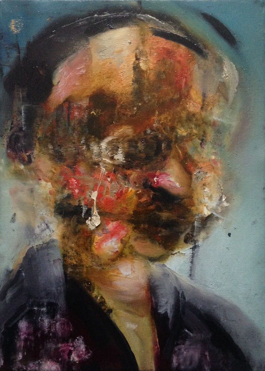Toile 66. portrait huile