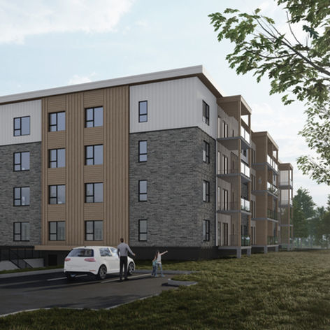 L'Estrade Condos Locatif, Phase 01, Vue de Côté