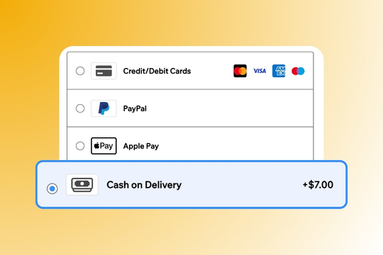 Cash on Delivery Fee banner
