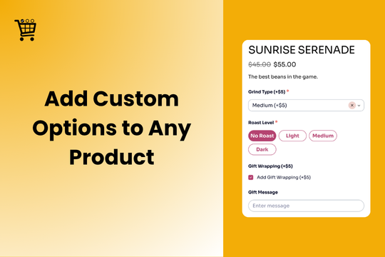Product Options by PowerUp banner