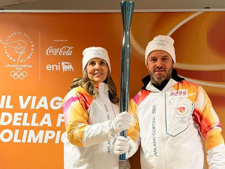 Urussanguense carrega a tocha olímpica na Itália