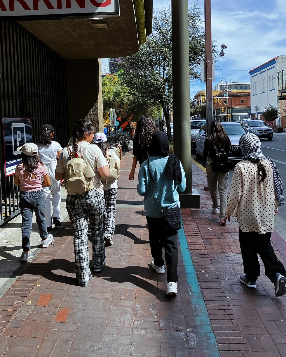 Hamrah Arts Club field trip through downtown Tucson