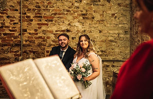 Megan&Joe wedding at The Normans, York. Humanist celebrant Rachael Meyer, North Yorkshire wedding ceremonies