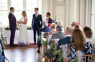 wedding vows at Swinton Estate, with celebrant Rachael Meyer