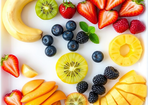 create fruits toppings of Strawberries_B