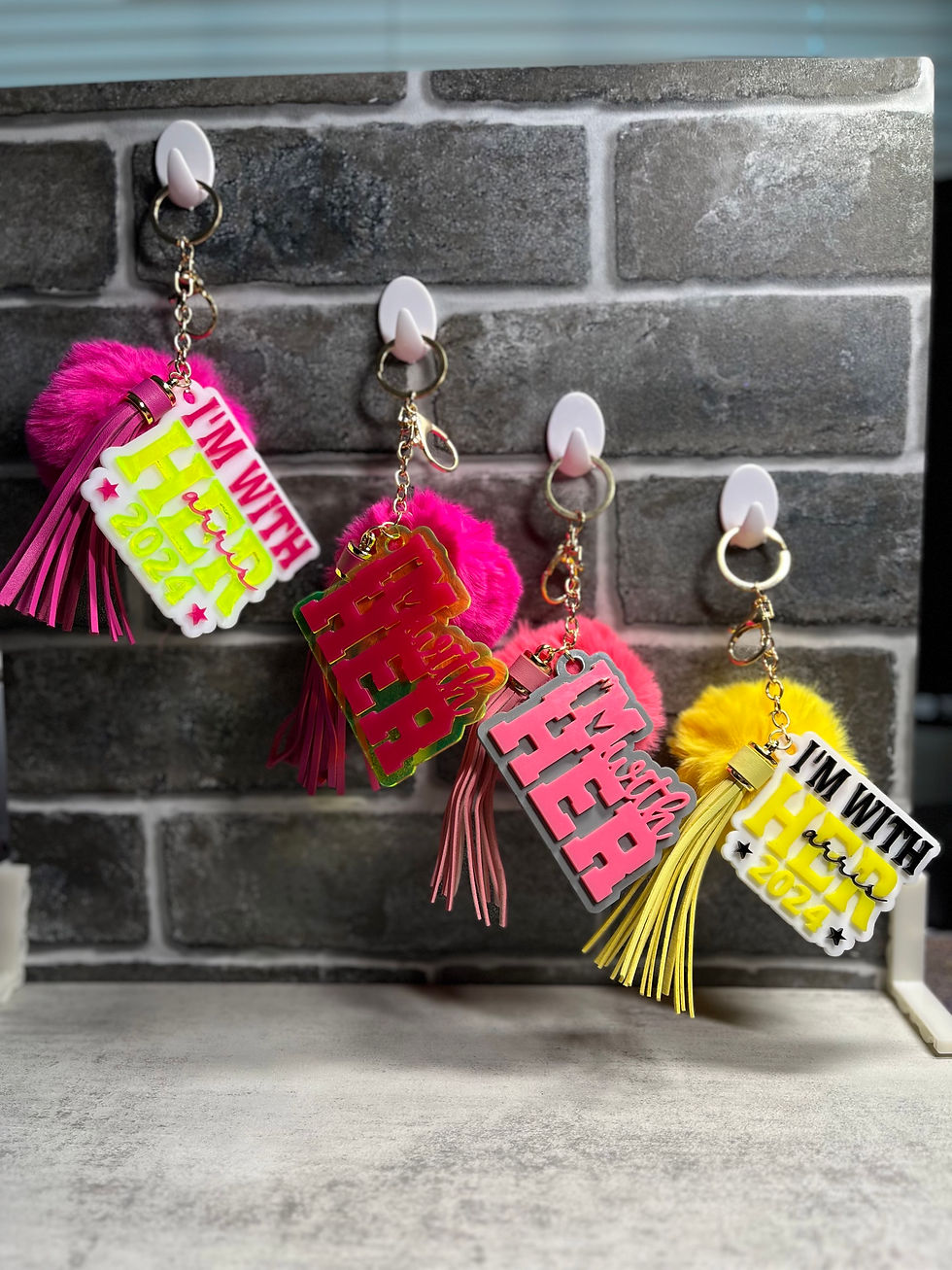 Thumbnail: Custom Keychains with Fur Ball and Tassel