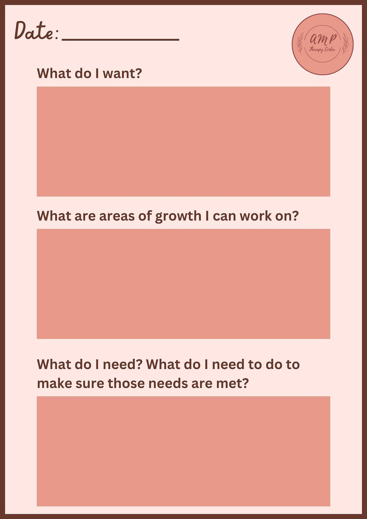 AMP Therapy Center's Journal Prompts For Mothers Page 2