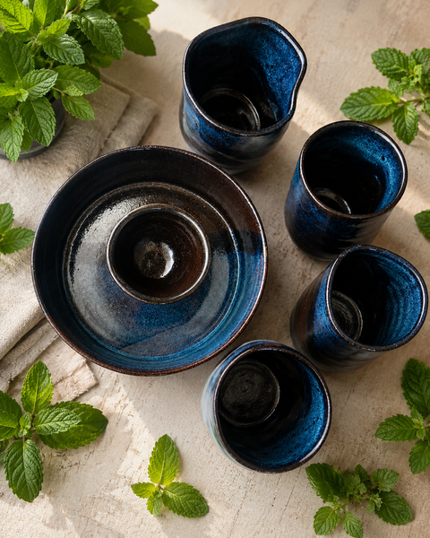 Ceramic Berry bowl with cups