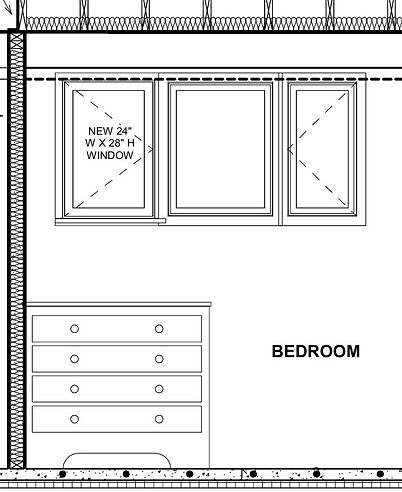 Emergency Egress Window Section for Permit Plans